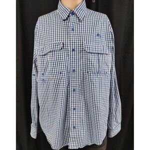 Worldwide Sportsman Men's Blue/White Shirt/Button Up SzXL SKU3351